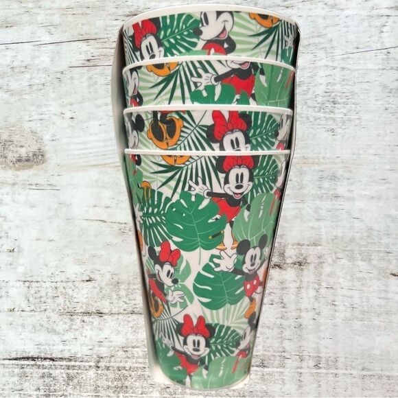 Disney Mickey and Minnie Mouse Tropical Cups (Set of 4) - Picture 2 of 5